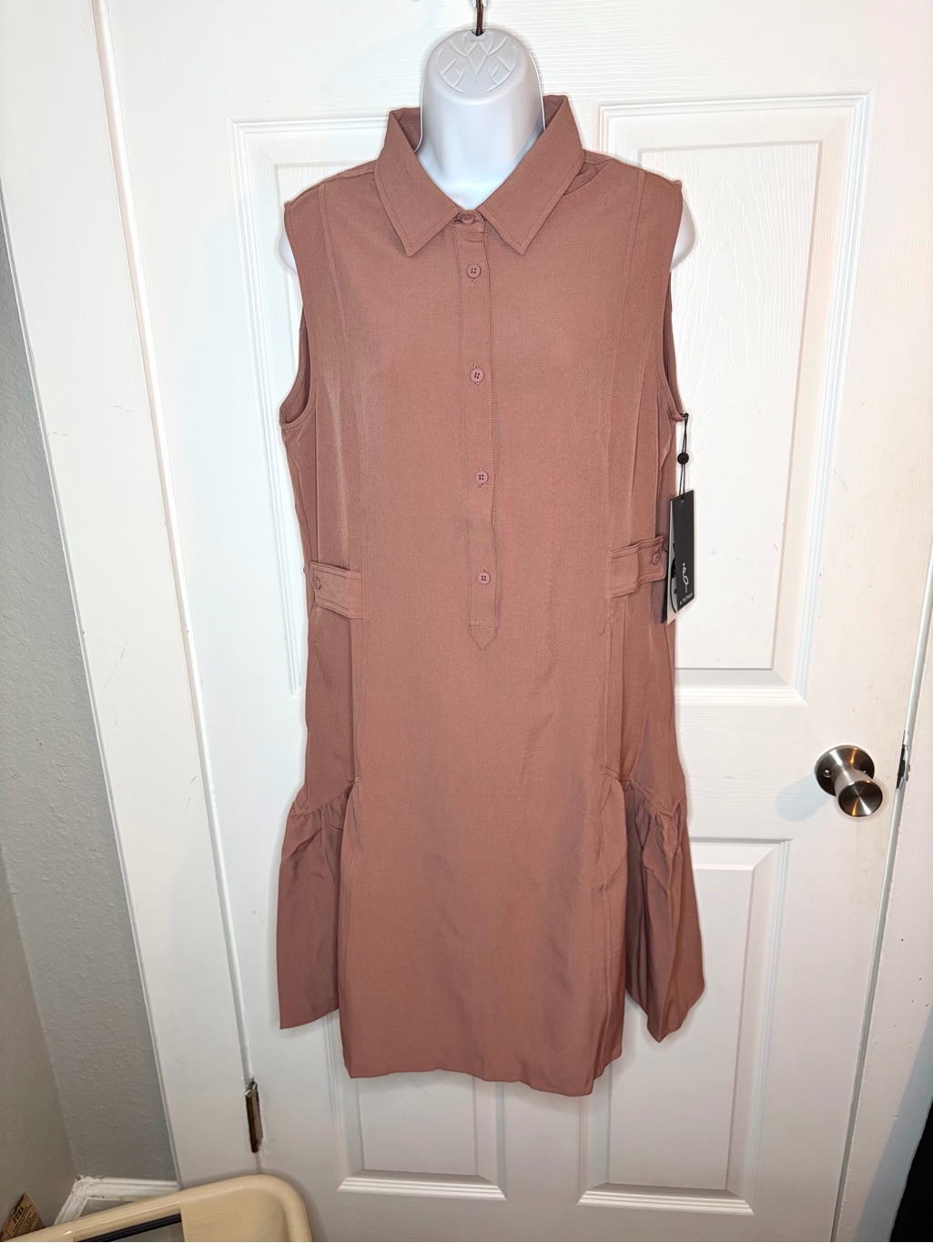 A. Putnam Womens Sleeveless Collared Mini Garden Dress Sport Dress Mauve M Nwt — image 2 of 8